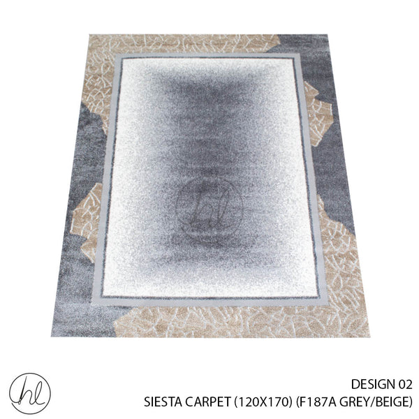 Siesta Carpet (120X170) (Design 02) (Grey/Beige)