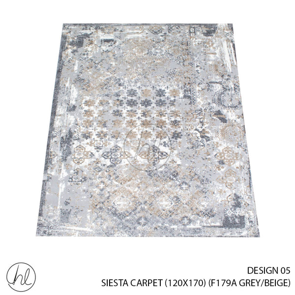 Siesta Carpet (120X170) (Design 05) (Grey/Beige)