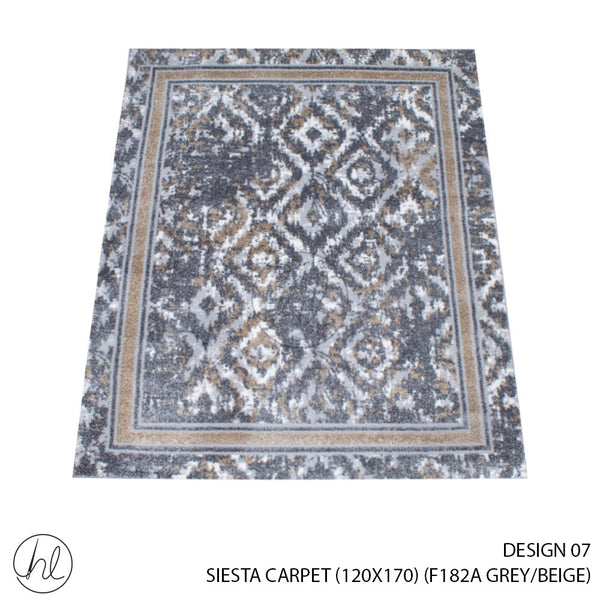 Siesta Carpet (120X170) (Design 07) (Grey/Beige)