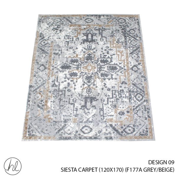 Siesta Carpet (120X170) (Design 09) (Grey/Beige)