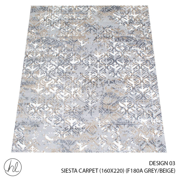 Siesta Carpet (160X220) (Design 03) (Grey/Beige)