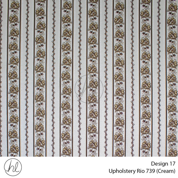 Rio Printed Upholstery 739 (Design 17) (Cream) (140cm Wide) Per m