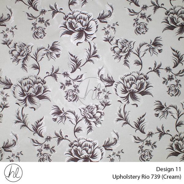 Rio Printed Upholstery 739 (Design 11) (Cream) (140cm Wide) Per m