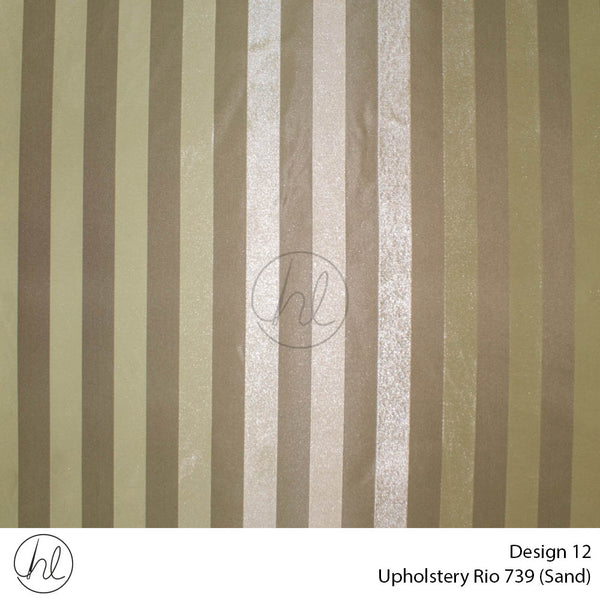 Rio Printed Upholstery 739 (Design 12) (Sand) (140cm Wide) Per m