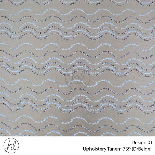 Tanem Upholstery 739 (Design 01) (D/Beige) (140cm Wide) Per m
