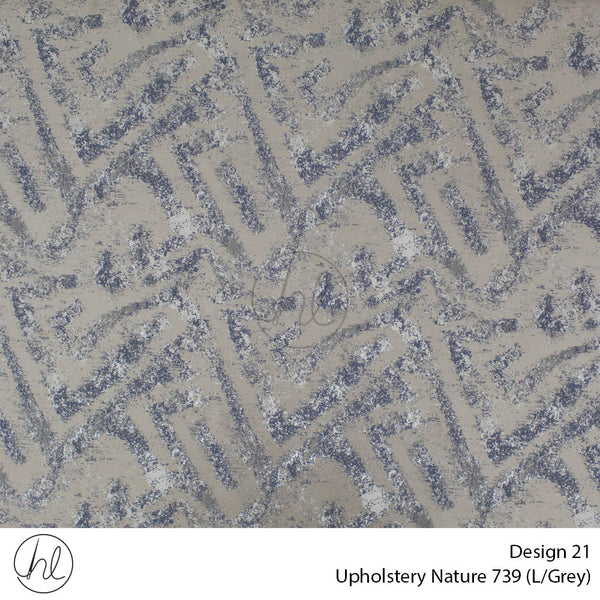 Rio Printed Upholstery 739 (Design 21) (Light Grey) (140cm Wide) Per m
