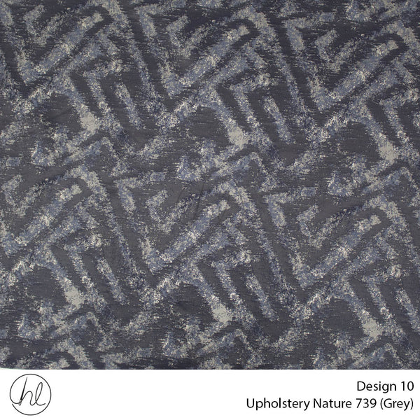 Nature Printed Upholstery 739 (Design 10) (Grey) (140cm Wide) Per m