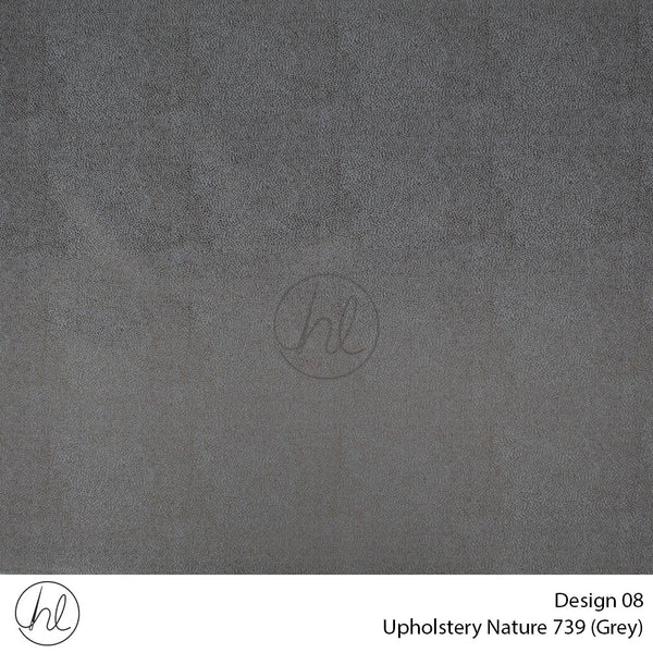 Nature Plain Upholstery 739 (Design 08) (Grey) (140cm Wide) Per m