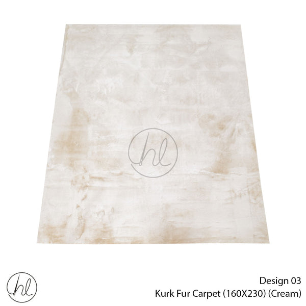 Kurk Fur Carpet (160X230) (Design 03) (Cream)