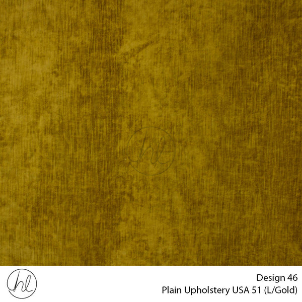 Plain USA Upholstery 51 (Design 46) (Light Gold) (140cm Wide) Per m