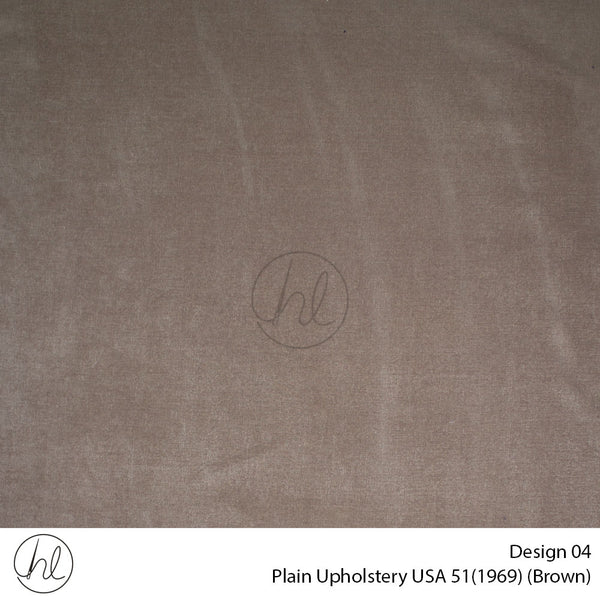 USA Plain Upholstery 51 (Design 04) (Brown) (140cm Wide) Per m