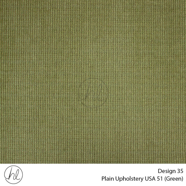 Plain USA Upholstery 51 (Design 35) (Green) (140cm Wide) Per m