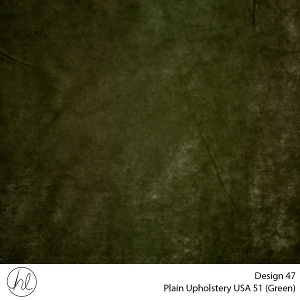 Plain USA Upholstery 51 (Design 47) (Green) (140cm Wide) Per m