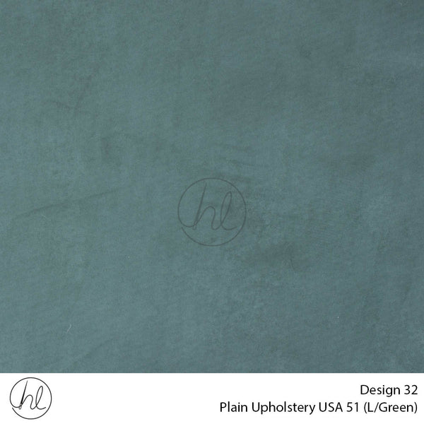 Plain USA Upholstery 54 (Design 32) (Light Green) (140cm Wide) Per m