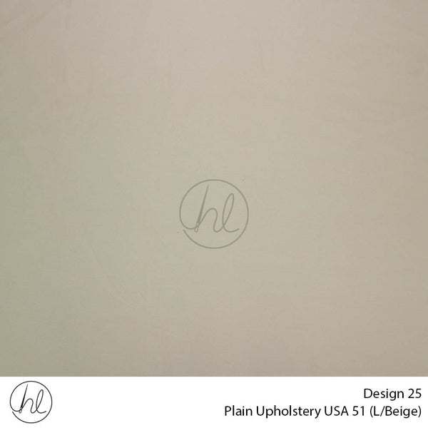 Plain USA Upholstery 51 (Design 25) (Light Beige) (140cm Wide) Per m