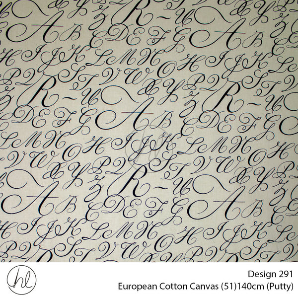 European Cotton Canvas (Buy 10M OR More R49.99 PM (Design 291) (140cm) (Per m) (Putty)