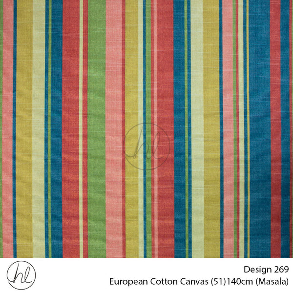 European Cotton Canvas (Buy 10M OR More R49.99 PM (Design 269) (140cm) (Per m) (Masala)