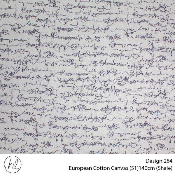 European Cotton Canvas (Buy 10M OR More R49.99 PM (Design 284) (140cm) (Per m) (Shale)