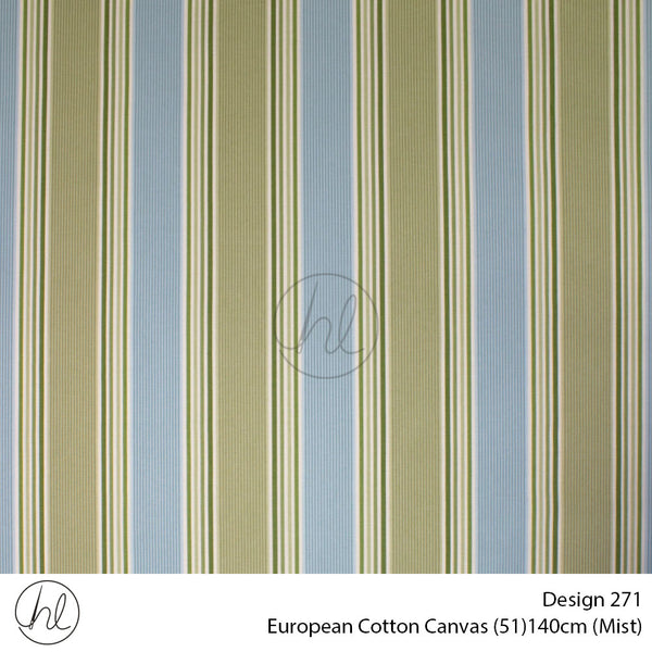 European Cotton Canvas (Buy 10M OR More R49.99 PM (Design 271) (140cm) (Per m) (Mist)