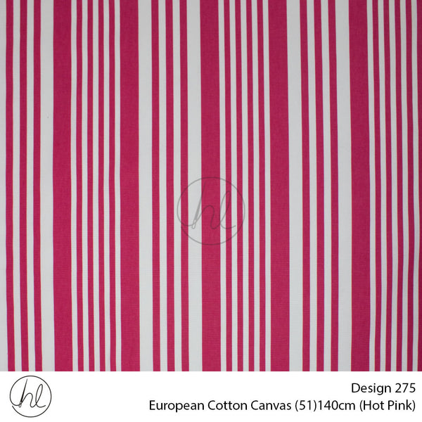 European Cotton Canvas (Buy 10M OR More R49.99 PM (Design 275) (140cm) (Per m) (Hot Pink)