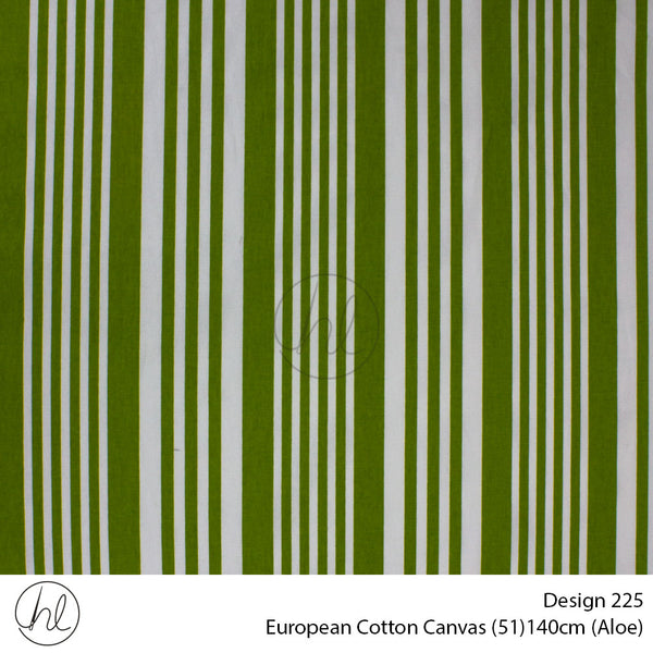 European Cotton Canvas (Buy 10M OR More R49.99 PM (Design 225) (140cm) (Per m) (Aloe)