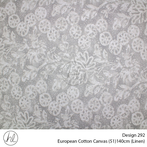 European Cotton Canvas (Buy 10M OR More R49.99 PM (Design 292) (140cm) (Per m) (Linen)