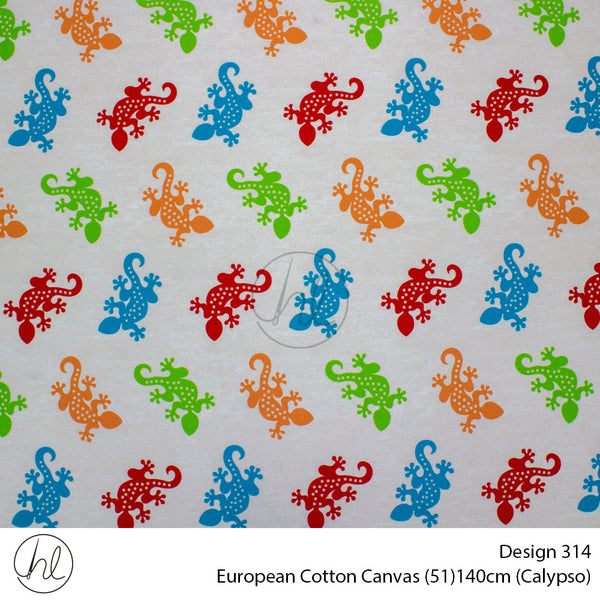 European Cotton Canvas (Buy 10M OR More R49.99 PM (Design 314) (140cm) (Per m) (Calypso)