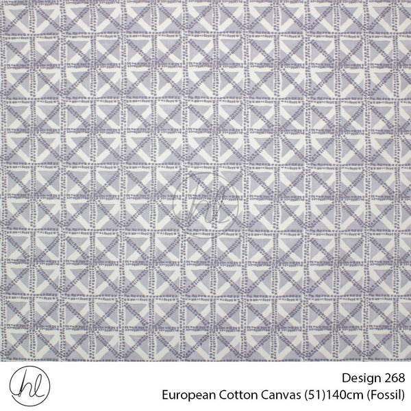 European Cotton Canvas (Buy 10M OR More R49.99 PM (Design 268) (140cm) (Per m) (Fossil)