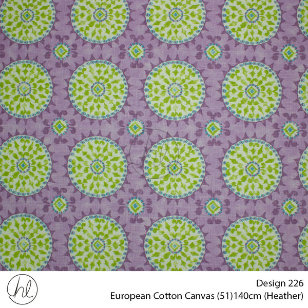 European Cotton Canvas (Buy 10M OR More R49.99 PM (Design 226) (140cm) (Per m) (Heather)