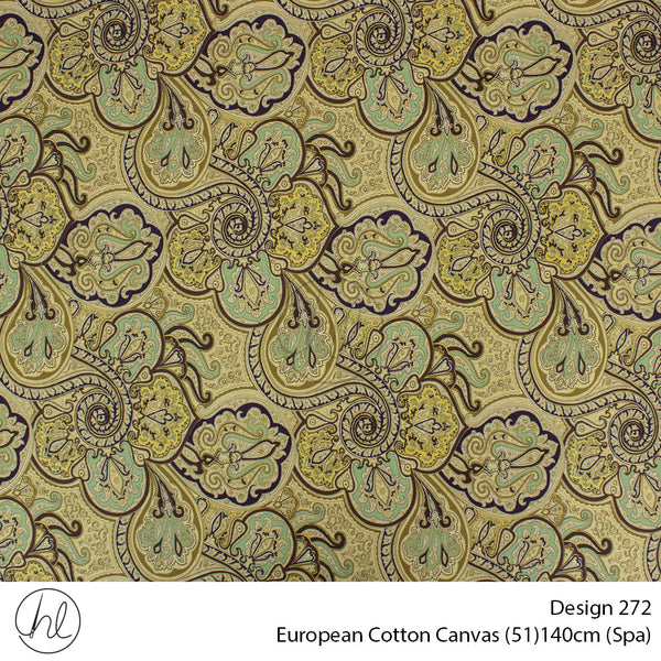 European Cotton Canvas (Buy 10M OR More R49.99 PM (Design 272) (140cm) (Per m) (Spa)