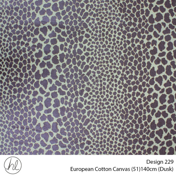 European Cotton Canvas (Buy 10M OR More R49.99 PM (Design 229) (140cm) (Per m) (Dusk)