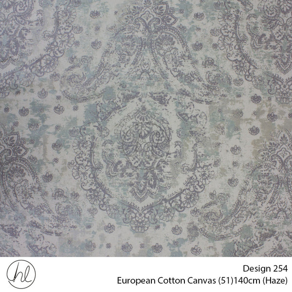 European Cotton Canvas (Buy 10M OR More R49.99 PM (Design 254) (140cm) (Per m) (Haze)