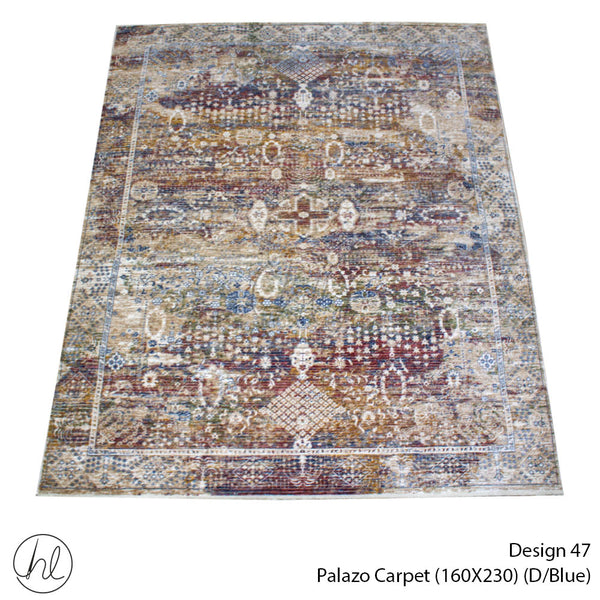 PALAZZO CARPET (160X230) (DESIGN 47) (Dark Blue)