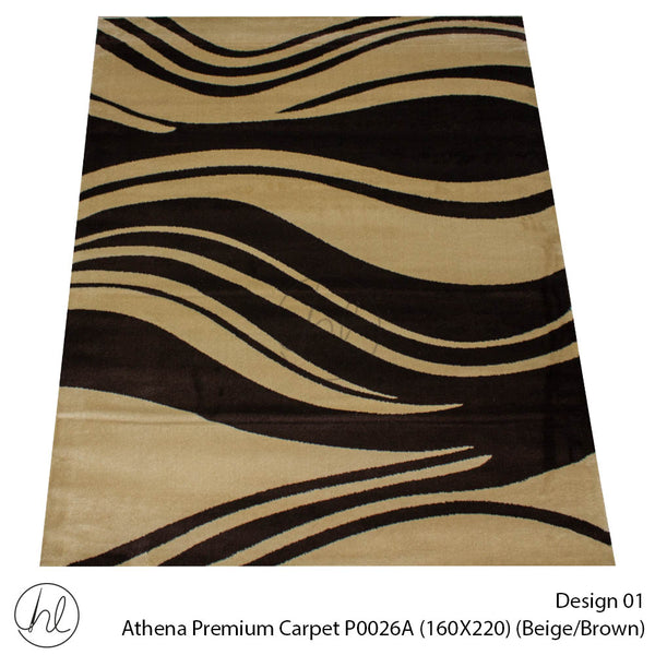 Athena Premium Carpet  (160X220) P0026A (Beige/Brown)