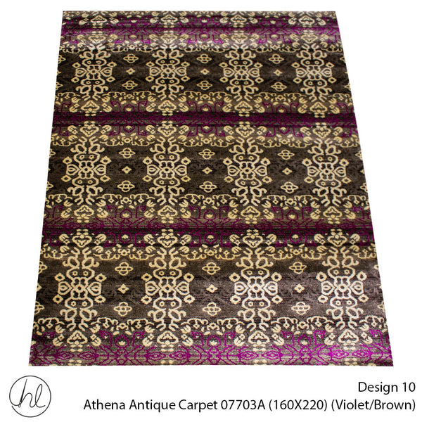 Athena Antique Carpet  (160X220) (Design 10) (Violet/Brown)