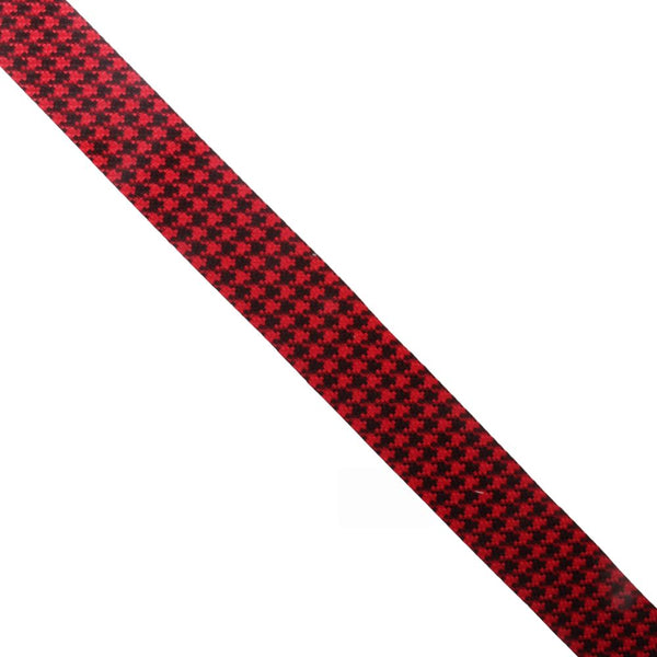 RIBBON 2 TONE FANCY 40MM H8  BLK/RED FREE 1