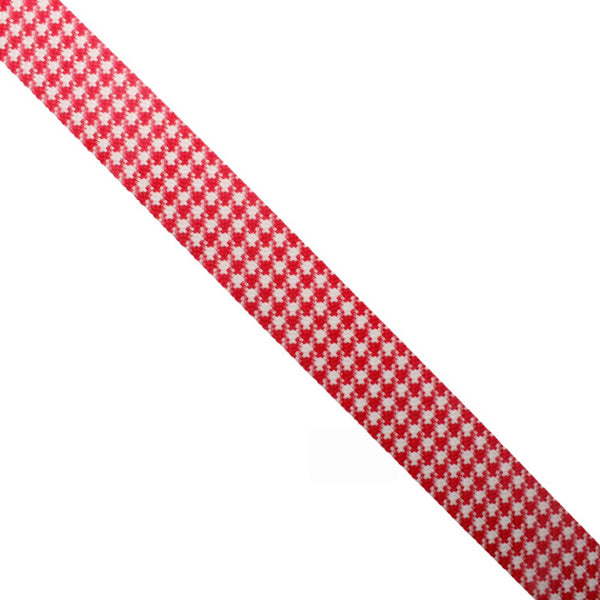 RIBBON 2 TONE FANCY 40MM H8  WHITE/RED FREE 1