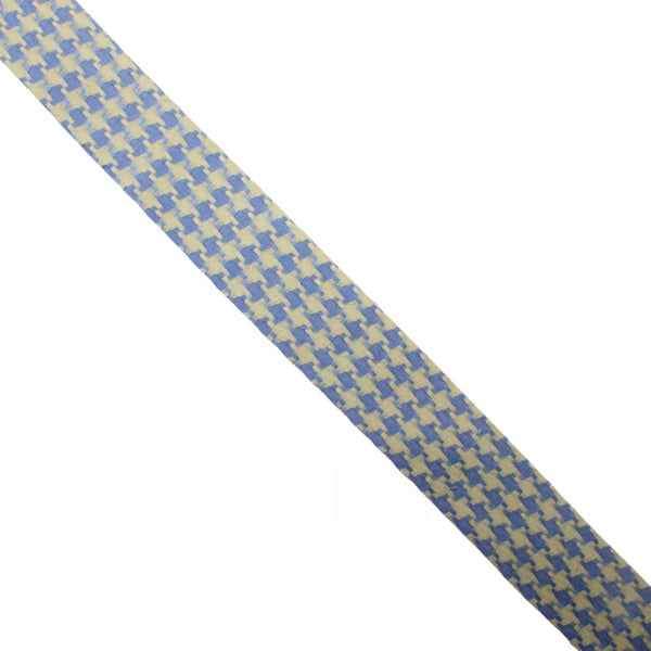 RIBBON 2 TONE FANCY 40MM H8  BLUE/CREAM FREE 1