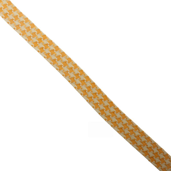 RIBBON 2 TONE FANCY 25MM H8  LEMON/ORANGE FREE 1