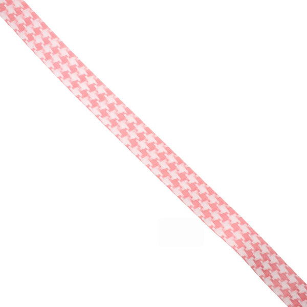 RIBBON 2 TONE FANCY 25MM H8  WHITE/PNK FREE 1