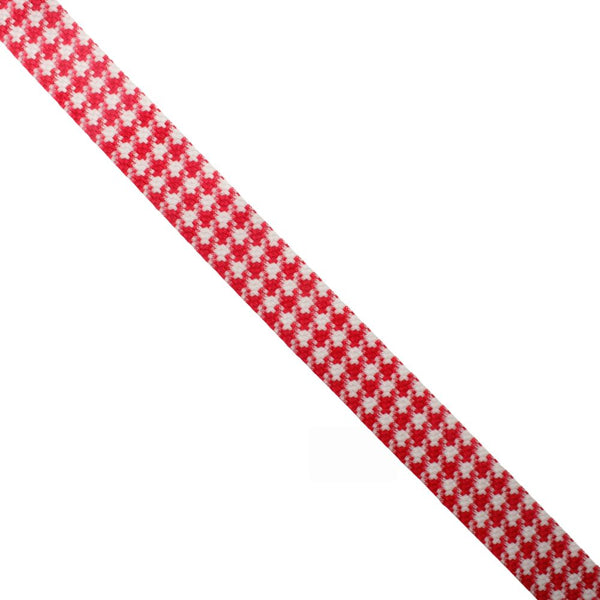 RIBBON 2 TONE FANCY 25MM H8  WHITE/RED FREE 1