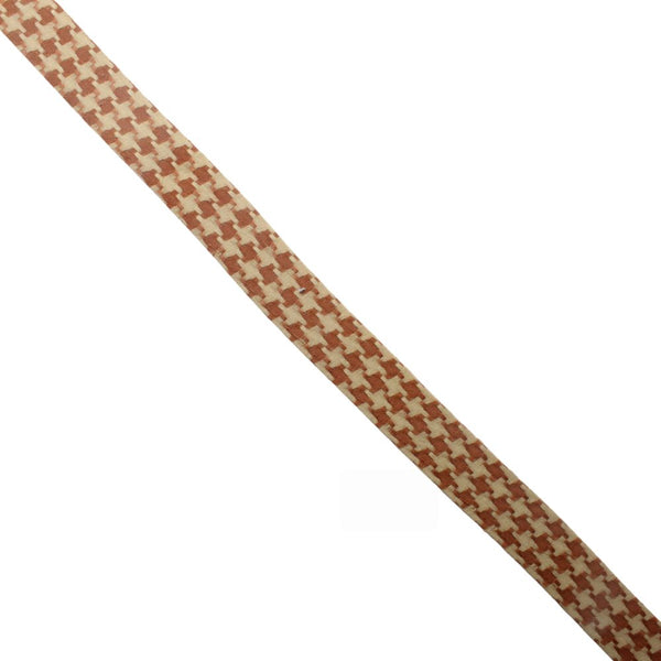 RIBBON 2 TONE FANCY 25MM H8  CREAM/BROWN FREE 1