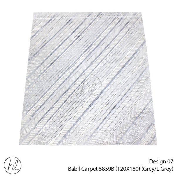 Babil Carpet (120X180) (Design 07) (Grey/Light Grey)