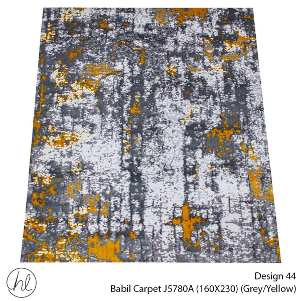 Babil Carpet (160X230) (Design 44) (Grey/Yellow)