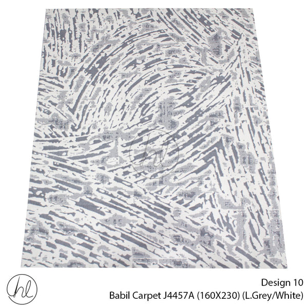 Babil Carpet (160X230) (Design 10) (Light Grey/White)