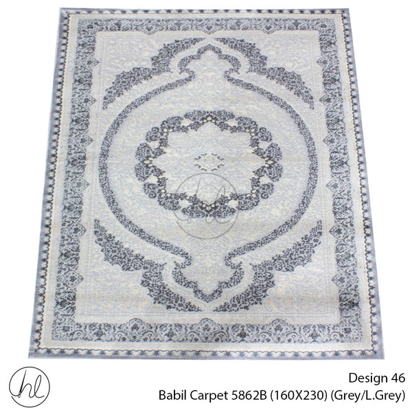 Babil Carpet (160X230) (Design 46) (Grey/Light Grey)