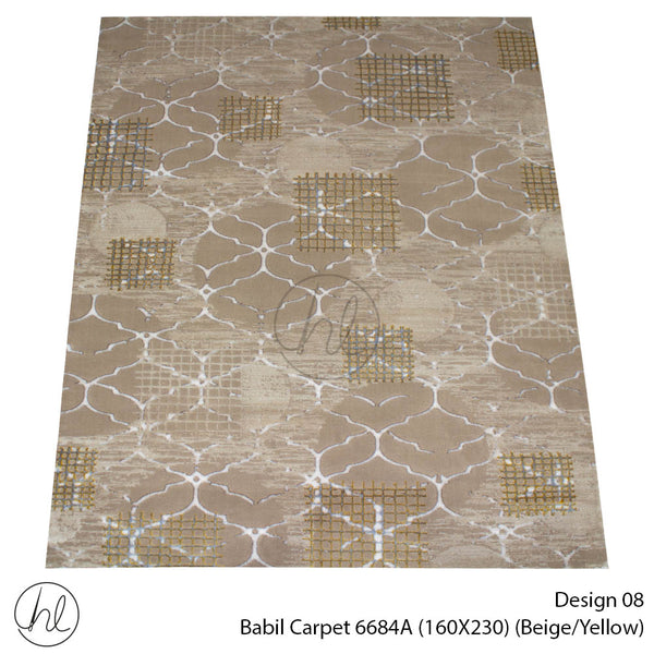 Babil Carpet (160X230) (Design 08) (Beige/Yellow)