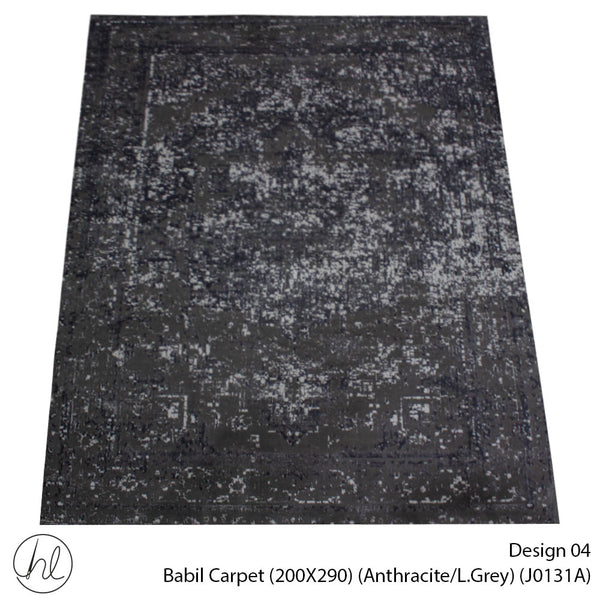 Babil Carpet (200X290) (Design 04) (Anthracite/Light Grey)