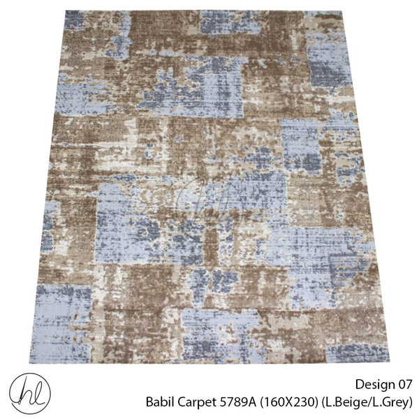 Babil Carpet (160X230) (Design 07) (Beige/Light Grey)