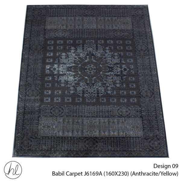 Babil Carpet (160X230) (Design 09) (Anthracite)